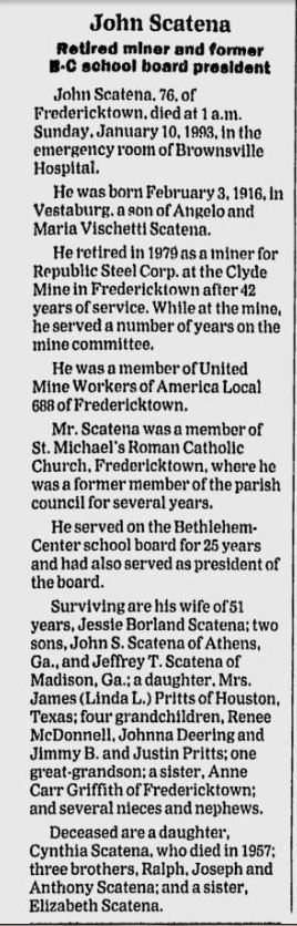 John Scatena obituary